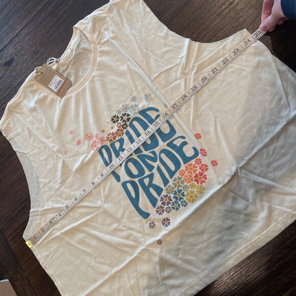 NWT Marine Layer Pride Tank Top Sz XL Crop Sleeveless Lightweight Floral Retro - Picture 7 of 10